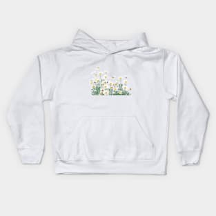 white daisy horizontal Kids Hoodie